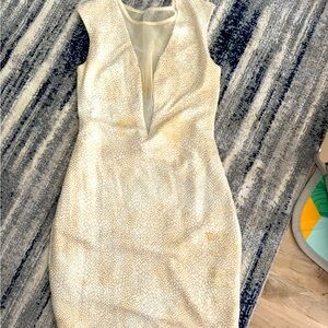 White and Gold Guess dress